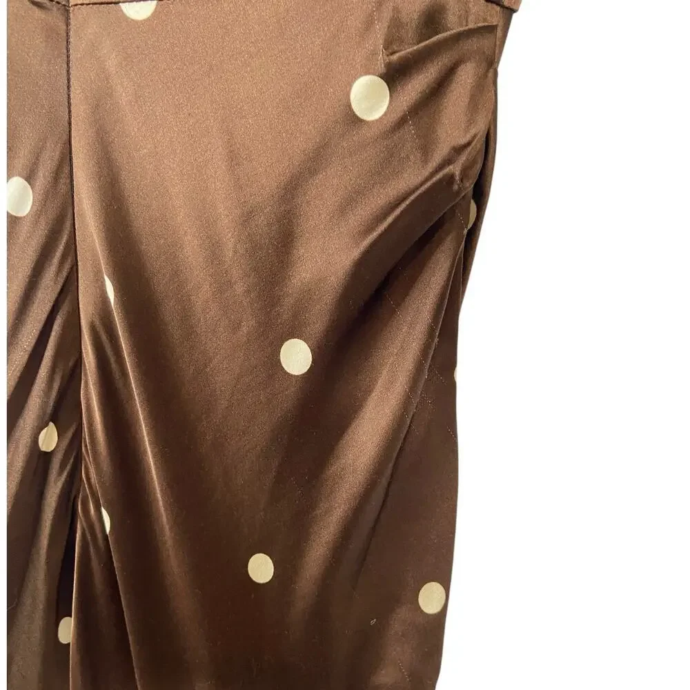 LPA Luisa Midi Dress Satin Polka Dot Retro Glam Formal Party Hoco Statement XXS - Picture 10 of 10